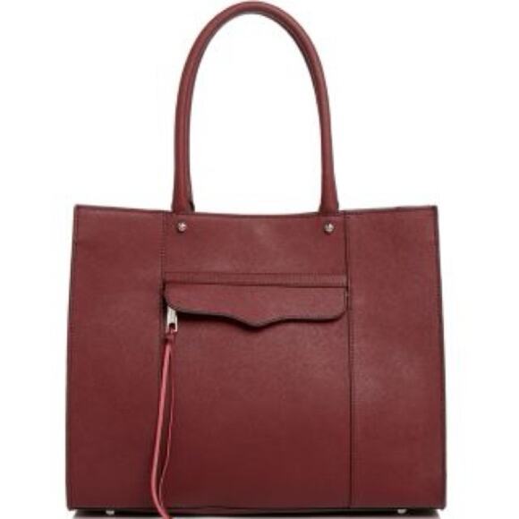 Rebecca Minkoff Whiskey MAB Double Handle Leather Tote - Picture 1 of 12